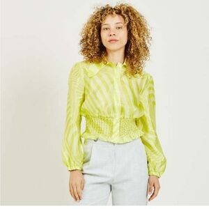 Psychedelic Lemon Lime Blouse